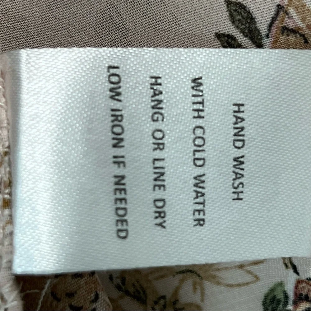 HONEY PUNCH Blouse Size M Crochet Lace Trim Mesh Pink Green Sheer High neck - Picture 5 of 8